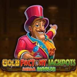 Gold Factory Jackpots Mega Moolah casino game by Aurum Signature Studios – featured logo at Westace Casino
